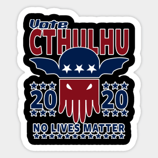 VOTE CTHULHU 2020 - CTHULHU AND LOVECRAFT Sticker